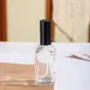 Frasco de Vidro Transparente para Óleo Essencial Vidro Quadrado 10-100ml Frasco com Conta-Gotas Frasco Cosmético Portátil Sub-Frasco Frasco de Amostra
