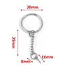 Llavero de Acero Inoxidable, Colgante de Llavero Engrosado y Endurecido, Accesorios para Llaveros DIY Hechos a Mano