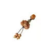 Cuentas Naturales Bodhi Madera de Durazno Vaina de Loto Bolsa de Dinero Colgante de Borla Pulsera Collar DIY Accesorios Pequeños Hebilla de Seguridad