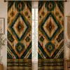 Cortinas de Amazon con estampado geométrico a rayas digitales transfronterizas para decoración de sala de estar y dormitorio, cortinas blackout, TEMU dropshipping
