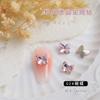 Acessórios populares para unhas K9 apontou Diamante flor de cerejeira em pó super brilhante rosa torto coração pombo ovo retangular unha colar diamante atacado