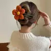 Elegante Horquilla de Flores Grandes para Otoño e Invierno para Mujer Parte Trasera de la Cabeza Clip para Recoger el Cabello en Moño 2022 Nuevo Tocado Clip Mori de Alta Gama