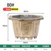 Maceta Octagonal Grande de Flor de Cobre de Imitación Engrosada, Duradera y Fácil de Mover, Adecuada para Bonsáis, Árboles Frutales, Lotos, Nenúfares, Uso en Exteriores y Resistente a Caídas