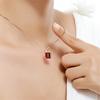 Colgante de Turmalina Roja Sangre de Paloma Natural de 5 quilates Jin Jiahua Chapado en Oro Rosa de 18 quilates Color Diamante Tesoro Colgante de Rubí
