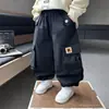 Pantalones de Trabajo Atractivos para Niños, Pantalones Casuales Elegantes para Niños Bebés, Sueltos con Múltiples Bolsillos, Joggers para Niños Pequeños y Medianos, Modernos y Geniales