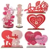Dia dos Namorados Artesanato em Madeira Coração Rosa Enfeites Casamento Decoração de Casamento Cartas de Amor Mesa de Trabalho