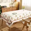Toalha de mesa retrô americana, lavável, à prova d'água, resistente a óleo, toalha de mesa retangular para jantar, luxo leve com toque de alta qualidade, modelo 2025 novo