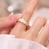 Nuevo anillo abierto de amor para mujer, dulce y fresco, elegante, con gotas de aceite, anillo para el dedo índice, sencillo y combinable.