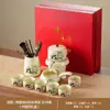 Traje de Chá Estilo Chinês Homem Preguiçoso Guofeng Ru Kiln Panda Fofo Quebra-Chá Automático Bule de Grafite Portátil Doméstico
