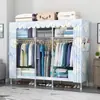 Hogar Interfaz de Aleación Armario Armario Simple Algodón Poliéster Engrosado Tubo Engrosado Armario Simple Gabinete de Almacenamiento de Ropa