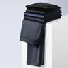Calças Casuais de Negócios Masculinas Plus Size para Primavera/Verão Dropshipping, Calças Longas Elásticas de Cintura Alta Extra Grandes para Pessoas Grandes e Altas