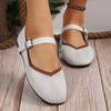 Comércio exterior plus size Fundo Plano Voando Tecido Redondo Dedo Do Pé Boca Rasa Sapatos de Camada Única Retro Cor Sólida Respirável Mocassins Combinando Cores Sapatos Femininos em estoque