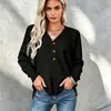Estilo Europeo Estación Independiente Camisa de Punto Abotonada Suéter Holgado de Manga Larga Color Sólido para Mujer Otoño Invierno Nuevo Top Casual