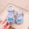 Sandálias Turbante para Meninas Verão 2025 Novos Sapatos Infantis Fofos Sola Macia Sapatos de Princesa para Bebê Sapatos de Cristal para Menininhas
