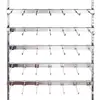 Acessórios para celular, expositor de roupas, ganchos de tubo de aço inoxidável, expositor de meias e equipamentos de pesca, prateleira de parede, vitrine, montado na parede