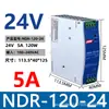 Fonte de Alimentação Chaveada Montada em Trilho EDR/NDR Guangdong Mingwei AC 220V para DC 12V/24V Transformador de Grau Industrial