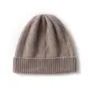 Chapéu de tricô de cashmere com flor de cor sólida para menina, novo para outono e inverno, chapéu infantil masculino e feminino quente de cor sólida grosso para bebê