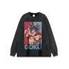 Camiseta de manga comprida japonesa High Street Hip-Hop masculina e feminina National Tide Wash Old vintage Jacket Lazy Style para homens e mulheres