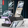 Adecuado para Samsung Zflip7 Funda para Teléfono Móvil Carcasa Dura Pantalla Plegable Soporte Plegable Succión Magnética Eje Central Todo Incluido PC Electrochapado Transparente