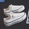 Zapatos de lona blancos de caña baja con suela gruesa para aumentar la altura, con diseño de grulla de almohada, para estudiantes mujeres, zapatillas blancas versátiles, versión coreana, zapatos casuales estilo Harajuku