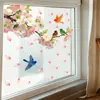 Pegatinas Estáticas de Rama de Flor Pájaro de Comercio Exterior para Dormitorio Sala de Estar Estudio Decoración del Hogar Pegatinas Embellecedoras Venta al por Mayor en Stock