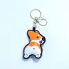 Accesorios de Colgante de Cachorro Corgi de Cuero PU Huayang para Llaveros DIY, Decoraciones de Bolsos y Accesorios de Equipaje al por Mayor