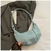 Bolsa Dumpling Casual para o Dia a Dia Feminina 2025 Verão Nova Moda Tendência Bolsa de Ombro Plissada Relaxada Transversal