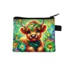 Cartera de Monedas Nueva Vaca de las Tierras Altas Transfronteriza, Mini Billetera de Almacenamiento Linda, Billetera Corta Portátil, Portatarjetas de Llave