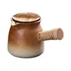 [com tampa] bule de chá com leite assado bule de chá fogão lata de chá fogo aberto queima seca cerâmica grossa lateral do bule conjunto de xícaras de chá