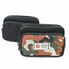 Bolsa de Teléfono Móvil de Doble Capa de Tela, Billetera para Monedas, Bolso de Teléfono Móvil para Hombre de Color Verde Militar a la Moda, Bolso de Longitud Media con Doble Cremallera