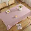 Toalha de mesa de pvc anti-escaldante anti-óleo sem lavagem tapete retangular simples moderno plástico xadrez toalha de mesa de centro