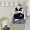 Ningli 2026 Nuevo Conjunto de Dos Piezas para Niñas Estilo Policía Judy Conejo Top y Pantalones Falda Conjunto de Dos Piezas de Moda