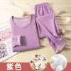 Ropa interior térmica de invierno para hombre, traje de cuello redondo de cachemira y seda, nuevo para mujer, engrosado, amigable con la piel, calentamiento rápido, ropa de otoño y pantalones