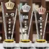 Trofeo de Cristal Personalización Creativa Evento de Reunión Anual de la Empresa para Empleados Personalización de Competición Premio de Honor para Niños Personalización de Placa de Grabado