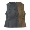 Chaleco Elegante de Moda 2025 Estilo Europeo y Americano Transfronterizo para Mujer Venta al por Mayor Top de Botones sin Mangas 3067146