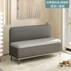 Taburete Cambiador de Zapatos de Lujo Ligero, Taburete de Almacenamiento, Taburete Sofá con Respaldo de Cuero Antiarañazos para Gatos, Taburete de Pie de Cama, Banco de Descanso para Tienda de Ropa y Zapatos