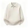 Outono Inverno Novo Suéter Masculino de Gola Alta com Meio Zíper Malha Moda Jovem Casual Camada Base