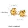 Europa y Estados Unidos transfronterizos calientes acero inoxidable rayado amor lazo geométricos aretes ins red popular aretes joyería al por mayor