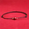 Tornozeleira de Corda Vermelha com Contas de Cinábrio Haoyun para Mulheres Benmingnian Pulseira da Paz Pulseira Simples Design de Nicho Ins Tendência Estudante