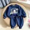 Conjunto para Meninas 2026 Primavera Novo Confortável Casual Moletom Calça de Moletom Bebê Menina Estiloso Fofo Roupa Esportiva Conjunto de Duas Peças