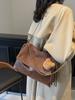Bolso de Mujer de Alta Gama Estilo Maillard Transfronterizo Moda de Invierno 2026 Bolso de Hombro Retro Bolso Tote de Gran Capacidad