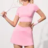 Saia-Short de Tênis Slim Fit Secagem Rápida para Corrida ao Ar Livre Fitness Anti-Exposição Conjunto de Saia-Short Esportivo Mini