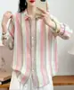 Cardigan de Ramio Puro con Estampado Digital para Mujer, Manga Larga, Talla Grande, Estilo Holgado y Delgado, Novedad Otoño 2026