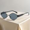 Nuevas gafas de sol ovaladas transfronterizas 2024, lentes de moda de Amazon, pequeñas gafas de sol redondas de metal, gafas de sol de moda para hombres y mujeres.