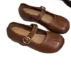 Zapatos planos Mary Jane modernos y elegantes con diseño de punta dividida sintética y detalle de hebilla, perfectos para la primavera y el otoño de 2026 - ultraligeros y ultrasuaves
