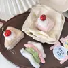 Muñeco de Peluche Serie Comida de Dibujos Animados Llavero de Hamburguesa Sándwich 3D Postre Colgante Decoración de Empaque Divertido