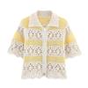 Aliexpress Suéter Tejido Jacquard Ropa Transfronteriza Europea y Americana para Mujer Principios de Primavera Al por Mayor Malla Estilo Nuevo Blanco Natural