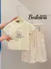 Camiseta de Verano Nueva Estilo Coreano de Pastel de Crema para Niñas, Top Elegante de Manga Corta para Bebés Niñas, Ropa Infantil de Moda