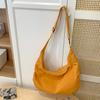 2025 Início da Primavera Nova Bolsa de Lona Estilo Coreano de Grande Capacidade Bolsa Dumpling Simples e Versátil Bolsa Transversal Leve Casual para o Dia a Dia
