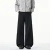 Pantalones Casuales de Trabajo Desestructurados Retro Americanos para Hombre Otoño Nuevos Limpios Bien Ajustados de Largo Completo Pantalones Guadaña Pierna Recta Pantalones de Pierna Ancha